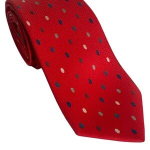 Vintage Silk Red Polka Dot Tie
